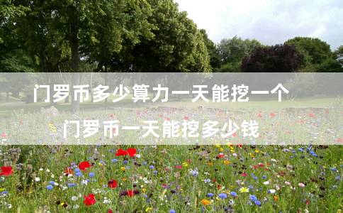 门罗币多少算力一天能挖一个（门罗币一天能挖多少钱）