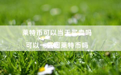 莱特币可以当天买卖吗（可以一直囤莱特币吗）