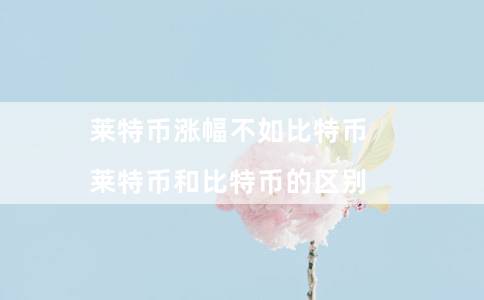 莱特币涨幅不如比特币（莱特币和比特币的区别）
