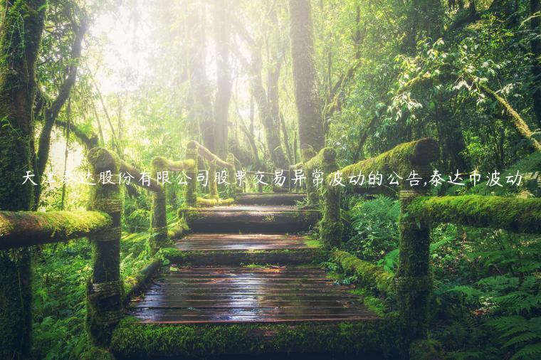 天津泰达股份有限公司股票交易异常波动的公告,泰达币波动