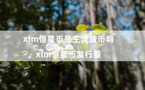 xlm恒星币是主流货币吗（xlm恒星币发行量）