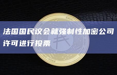 法国国民议会就强制性加密公司许可进行投票