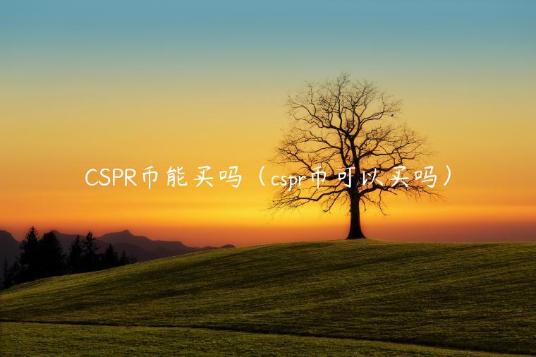 CSPR币能买吗（cspr币可以买吗）