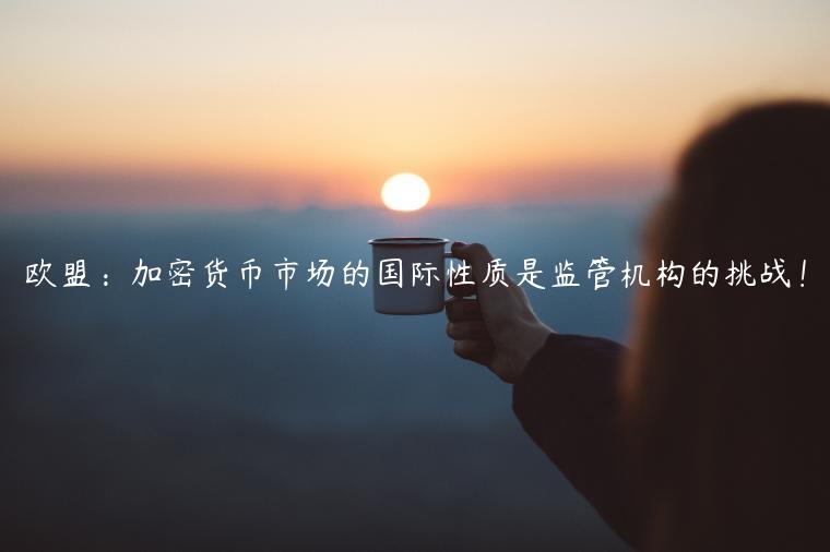 欧盟：加密货币市场的国际性质是监管机构的挑战！