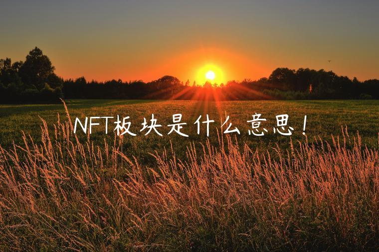 NFT板块是什么意思！