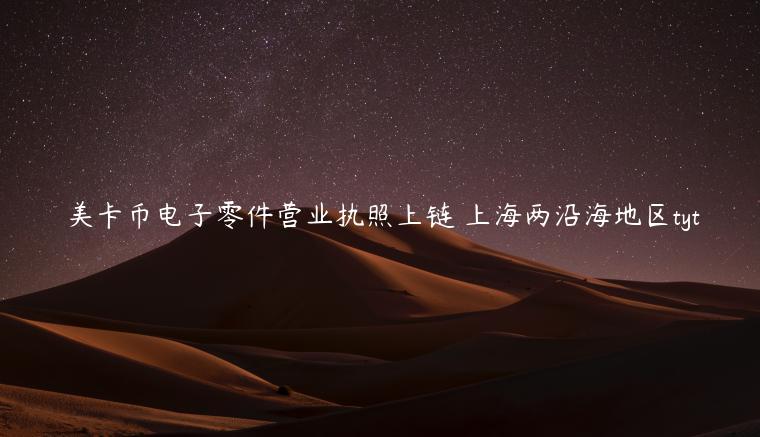 美卡币电子零件营业执照上链 上海两沿海地区tyt