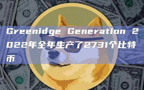 Greenidge Generation 2022年全年生产了2731个比特币
