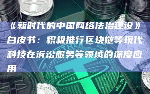 《新时代的中国网络法治建设》白皮书：积极推行区块链等现代科技在诉讼服务等领域的深度应用