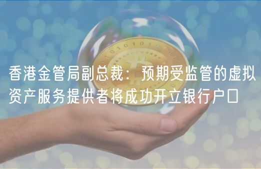 香港金管局副总裁：预期受监管的虚拟资产服务提供者将成功开立银行户口