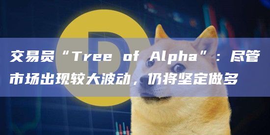 交易员“Tree of Alpha”：尽管市场出现较大波动，仍将坚定做多