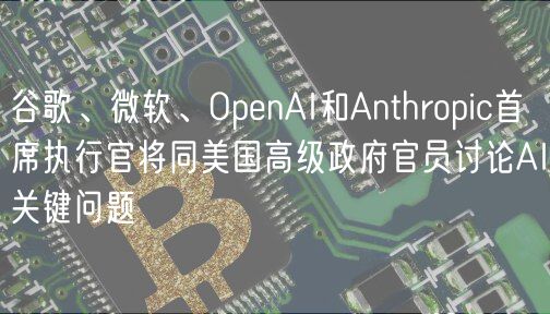 谷歌、微软、OpenAI和Anthropic首席执行官将同美国高级政府官员讨论AI关键问题