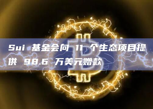 Sui 基金会向 11 个生态项目提供 98.6 万美元赠款