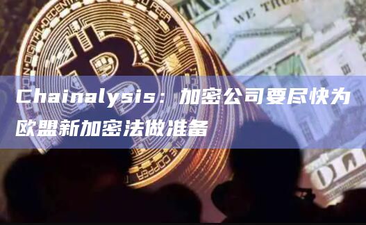 Chainalysis：加密公司要尽快为欧盟新加密法做准备