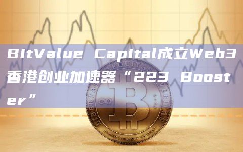 BitValue Capital成立Web3香港创业加速器“223 Booster”