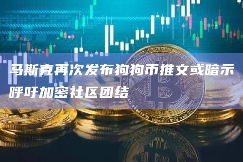 马斯克再次发布狗狗币推文或暗示呼吁加密社区团结