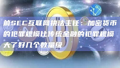 前SEC互联网执法主任：加密货币的犯罪规模比传统金融的犯罪规模大了好几个数量级