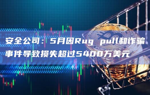 安全公司：5月因Rug pull和诈骗事件导致损失超过5400万美元