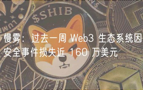 慢雾：过去一周 Web3 生态系统因安全事件损失近 160 万美元