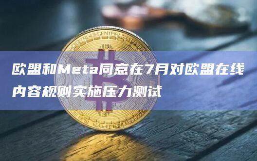 欧盟和Meta同意在7月对欧盟在线内容规则实施压力测试