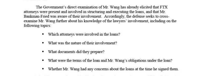 SBF寻求调查FTX律师在2亿美元Alameda贷款中的角色