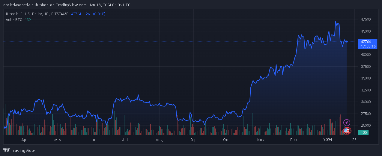 比特币未实现收益飙升至55%