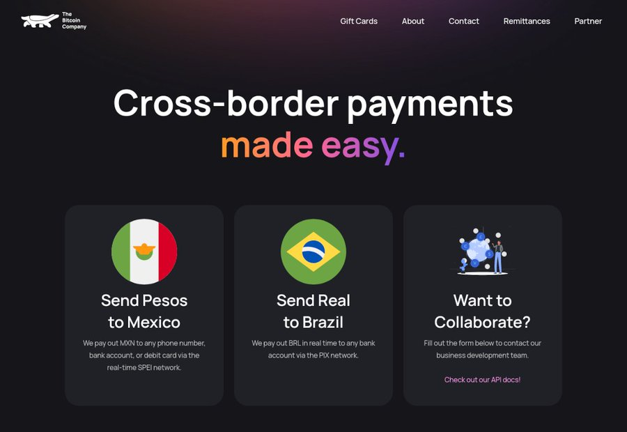 比特币公司为墨西哥和巴西推出即时跨境支付API