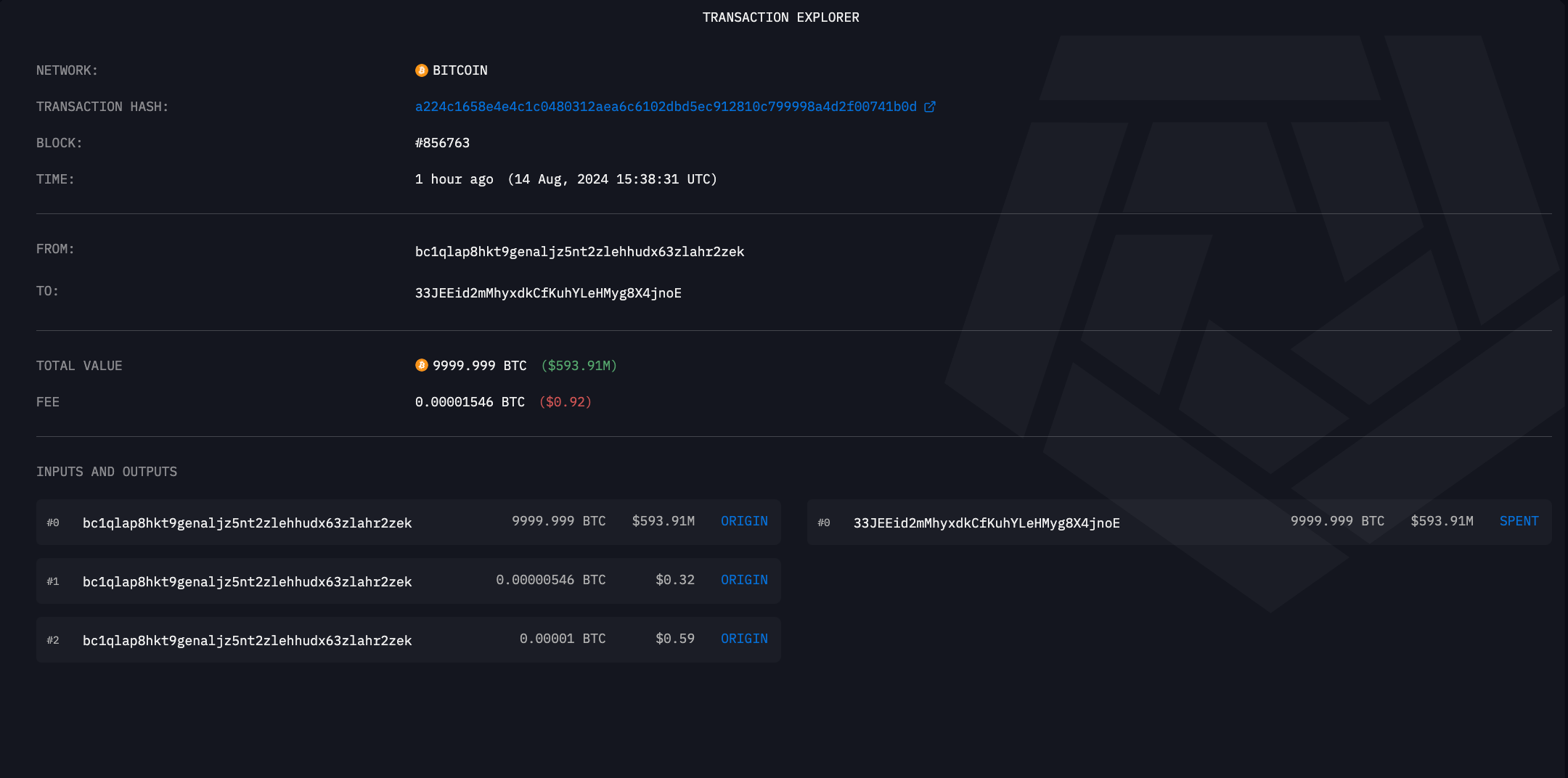 美国政府转移10000比特币到CoinBase