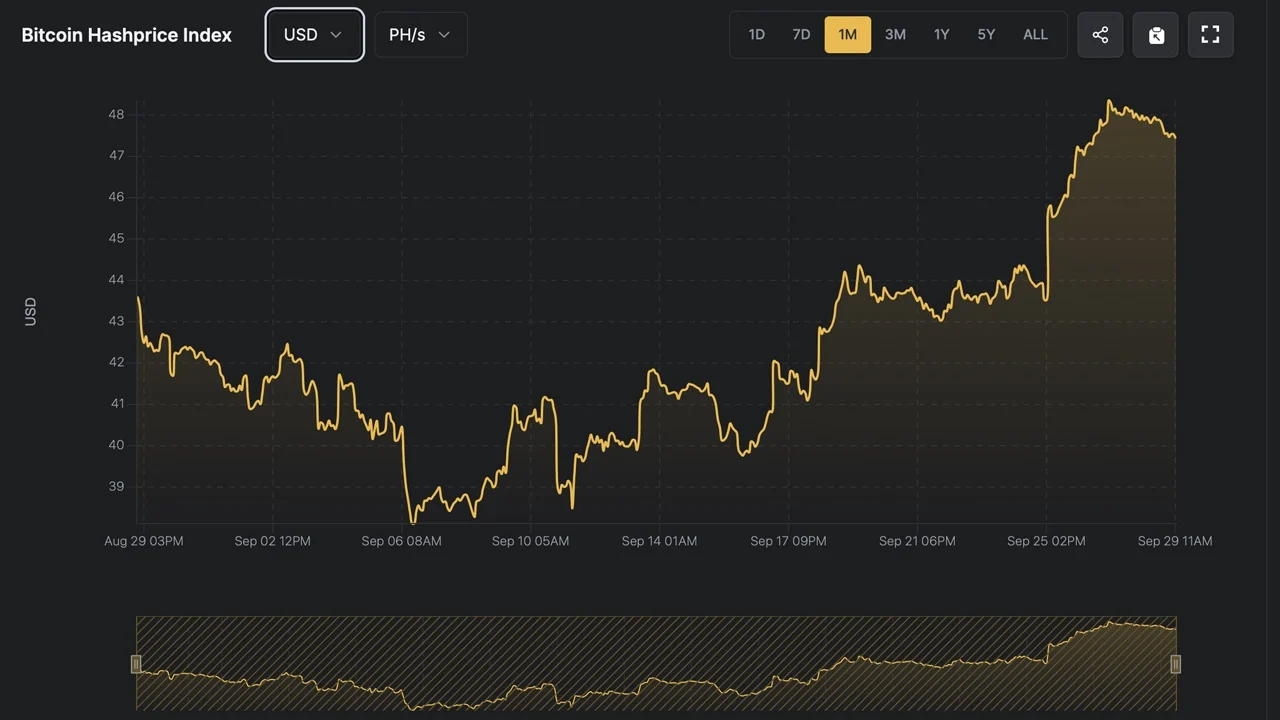 算力价格上涨为比特币矿工在低迷的一个月后提供了急需的提振